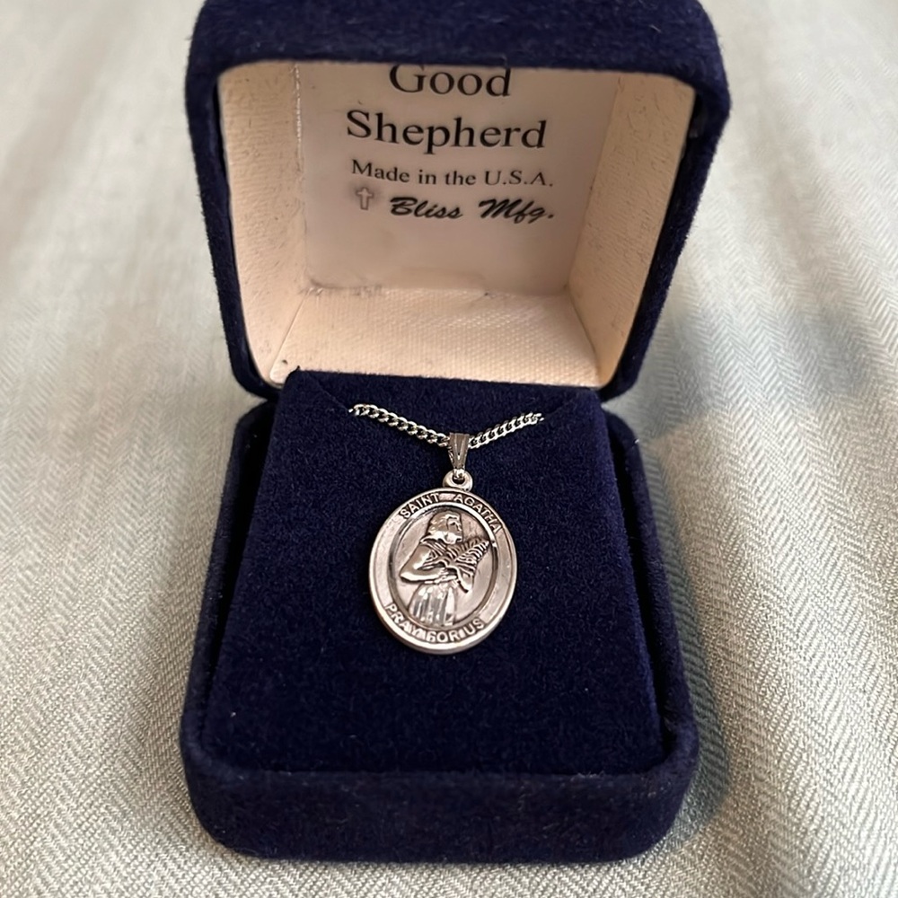Saint Agatha necklace, never worn